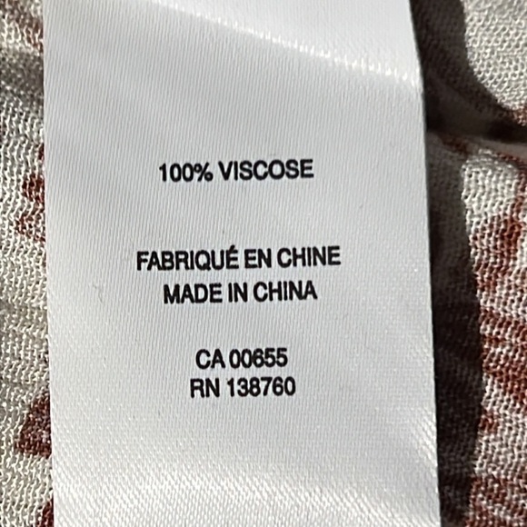 Reitmans Cropped Blouse Button Down Sleeveless V-Neck Cream Brown Size 3X NEW - Picture 8 of 11